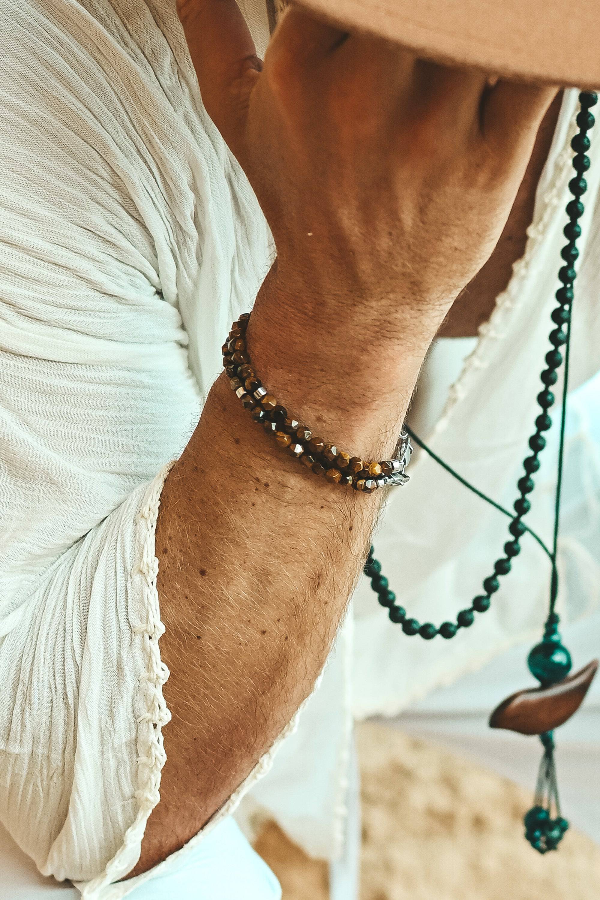Ahau stone bracelet tiger eye