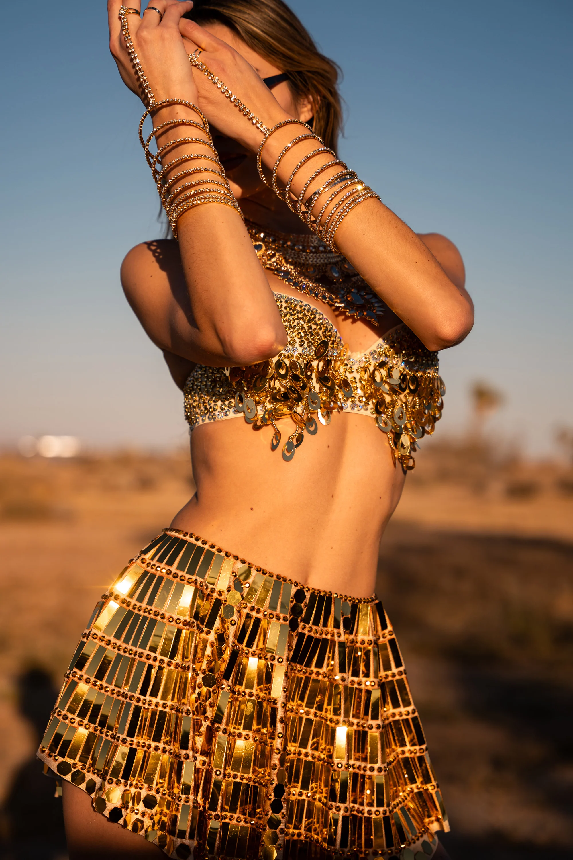 Alessa mirror skirt gold - Image 6