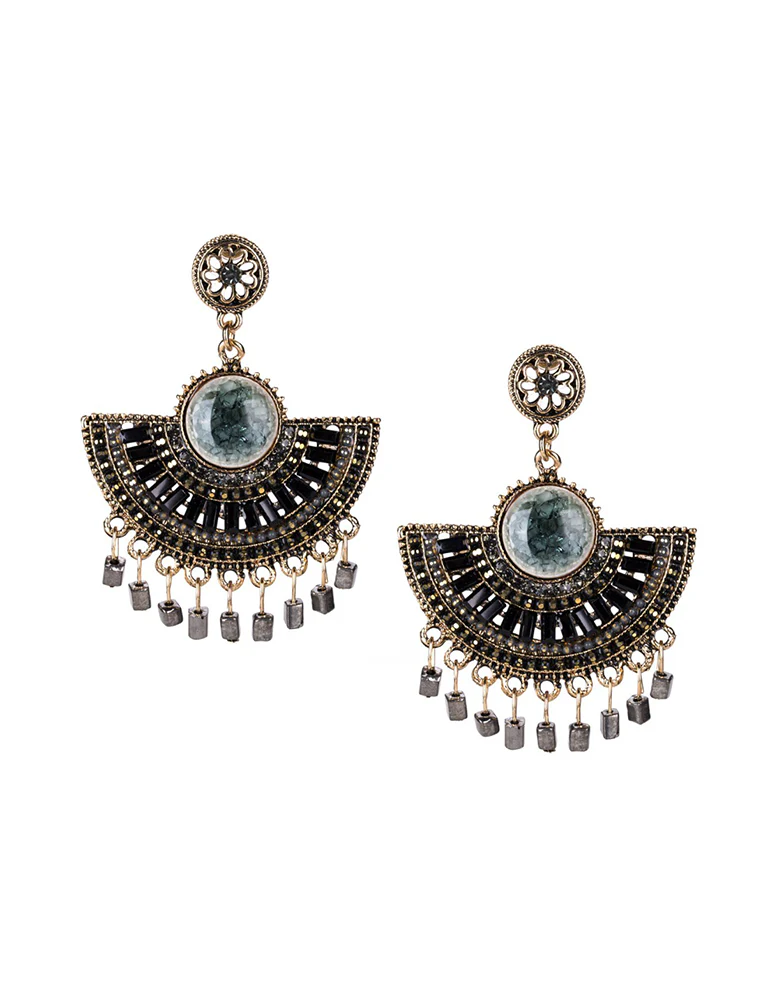 Bohemian earrings black