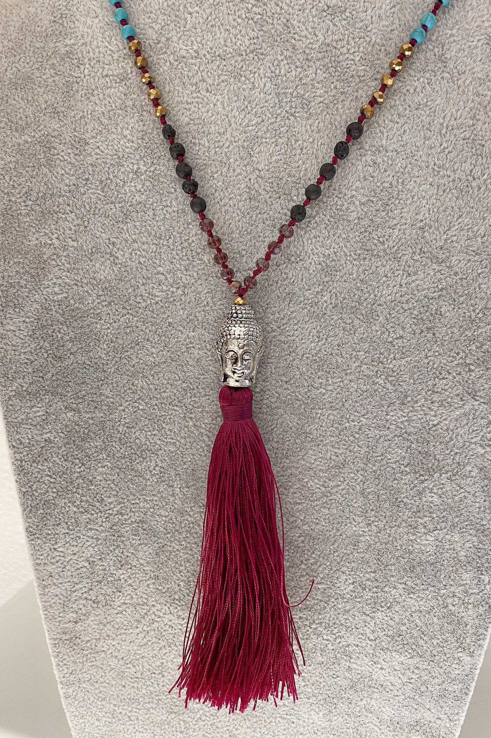 Buddha boho pearl long necklace - Image 3