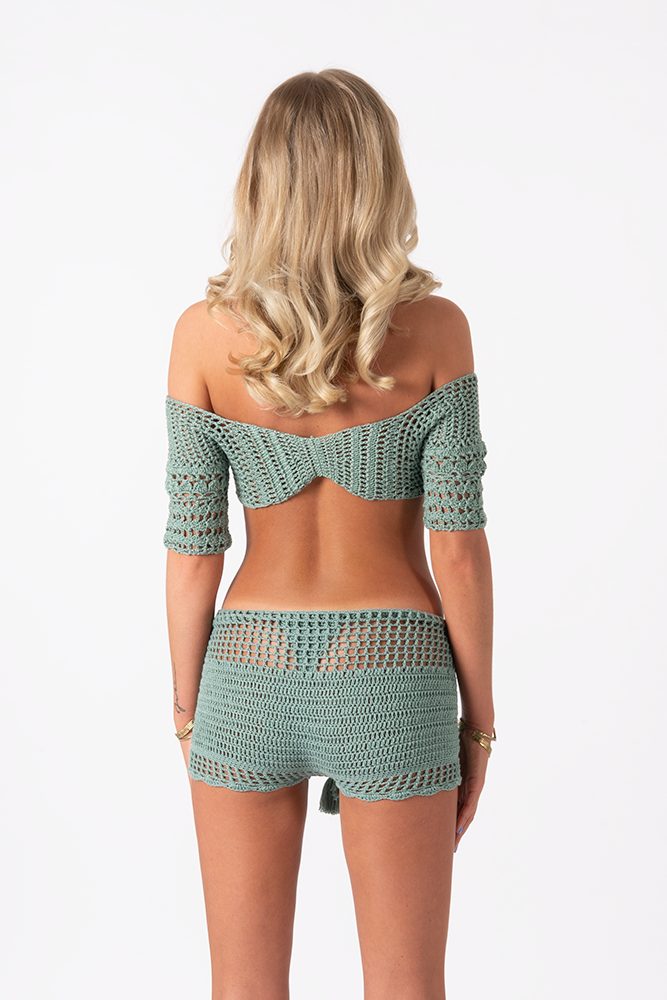 Cannes crochet set green - Image 2