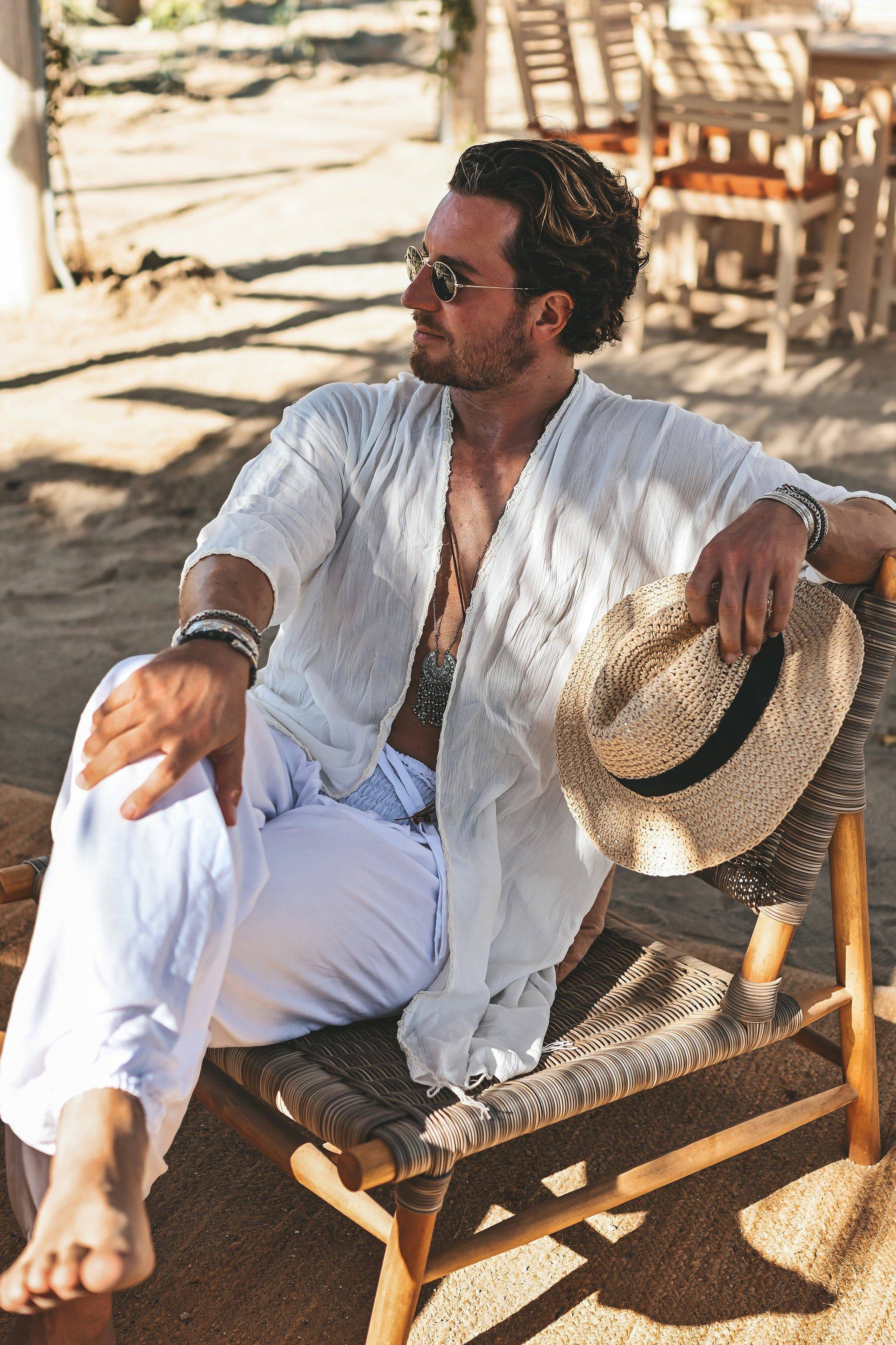 Capri luxury resort kimono creme - Image 11