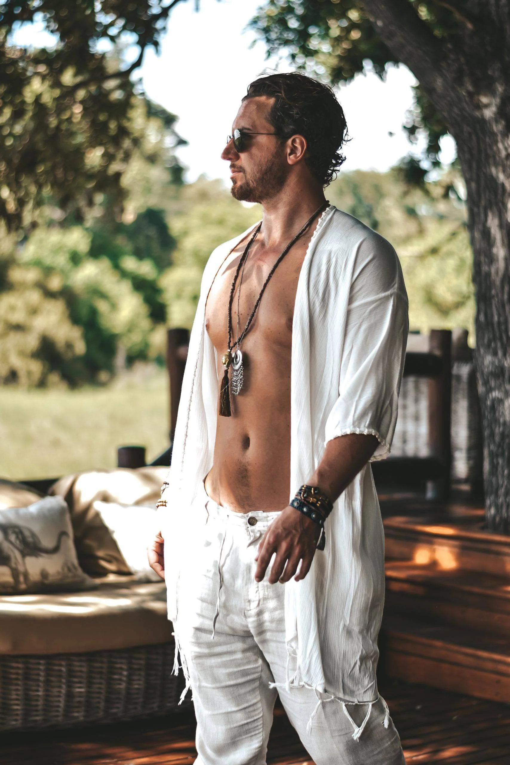 Capri luxury resort kimono creme - Image 12