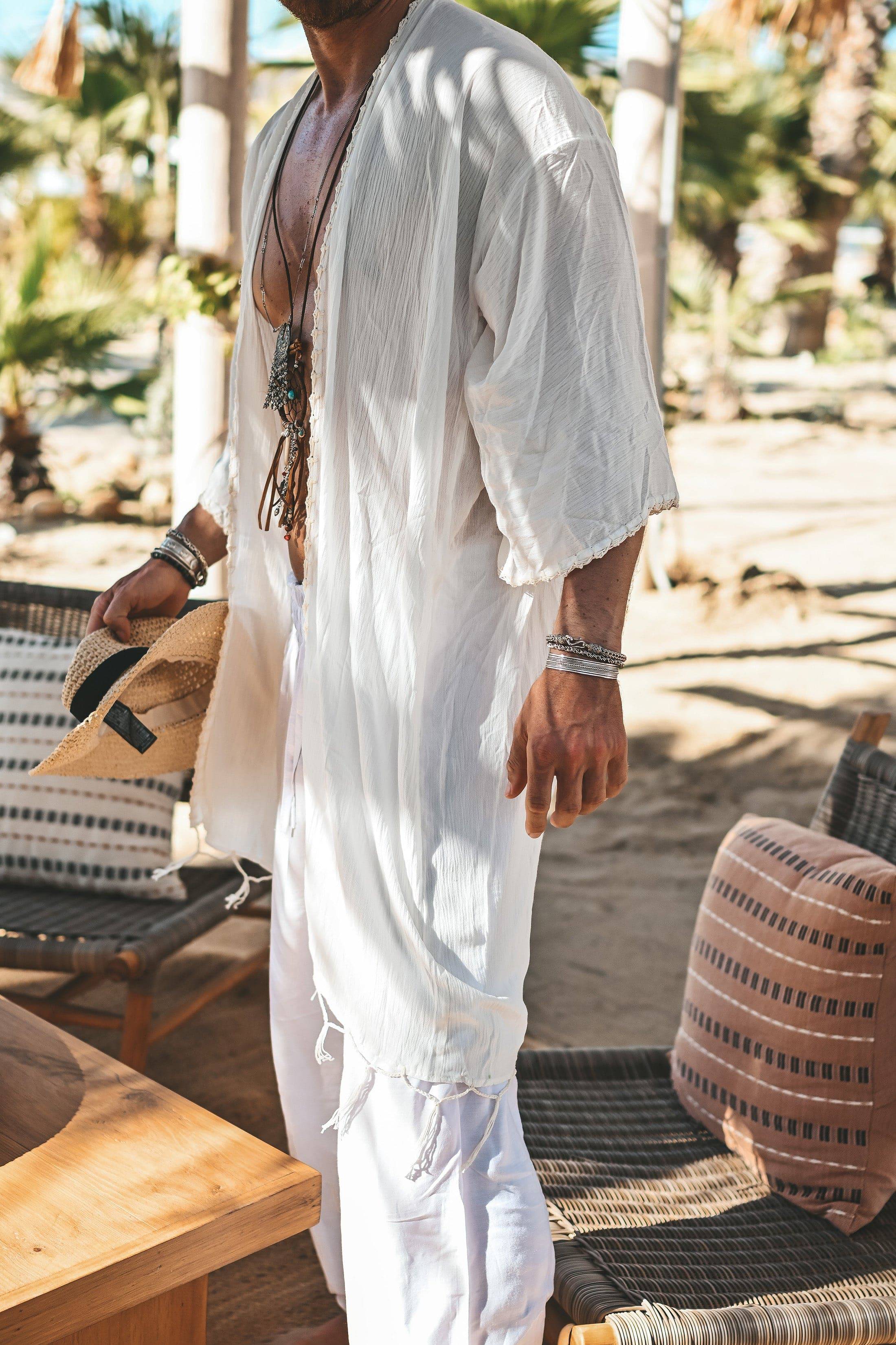 Capri luxury resort kimono creme - Image 24