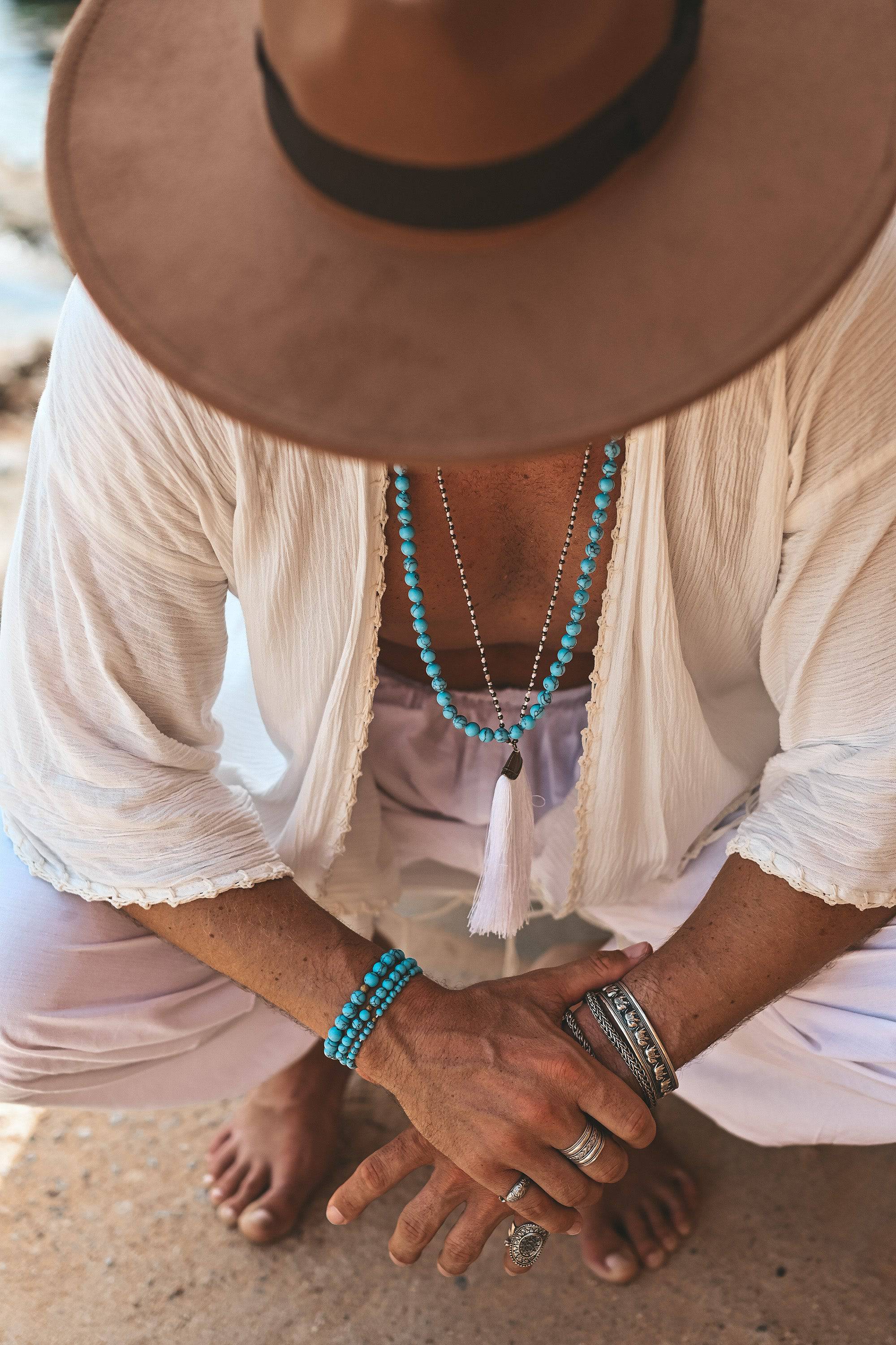 Cinco stone necklace turquoise - Image 5