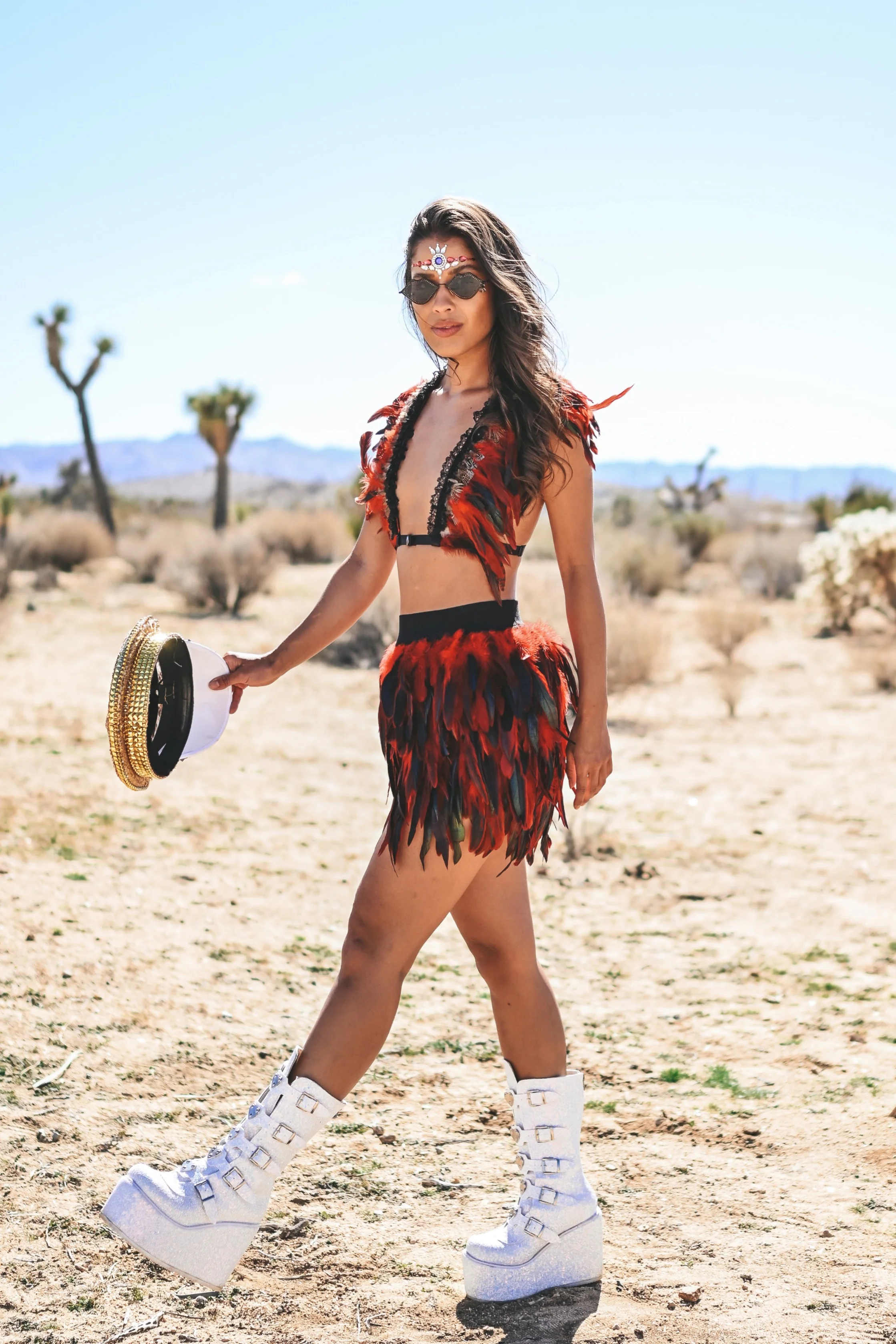 Desert feather set red black - Image 7