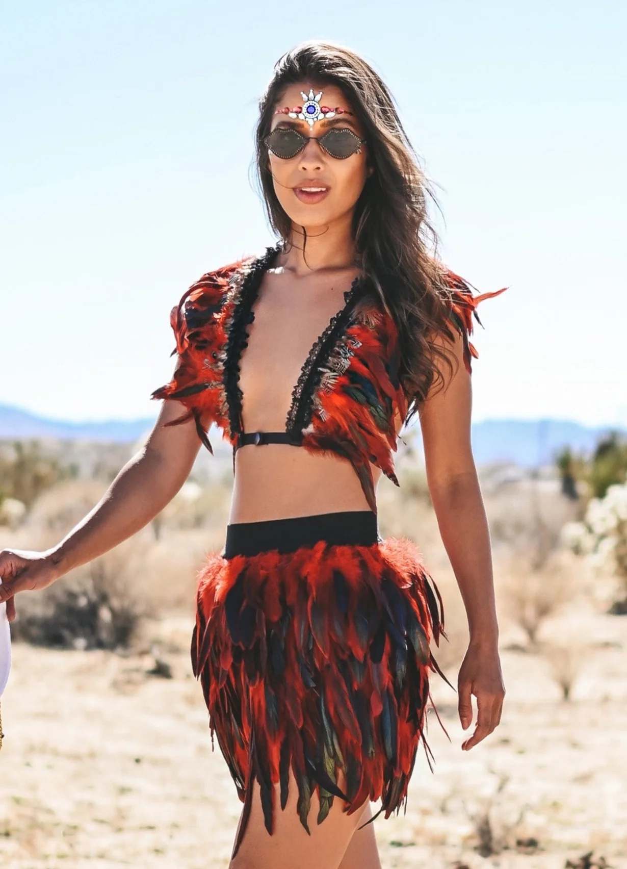 Desert feather set red black - Image 8