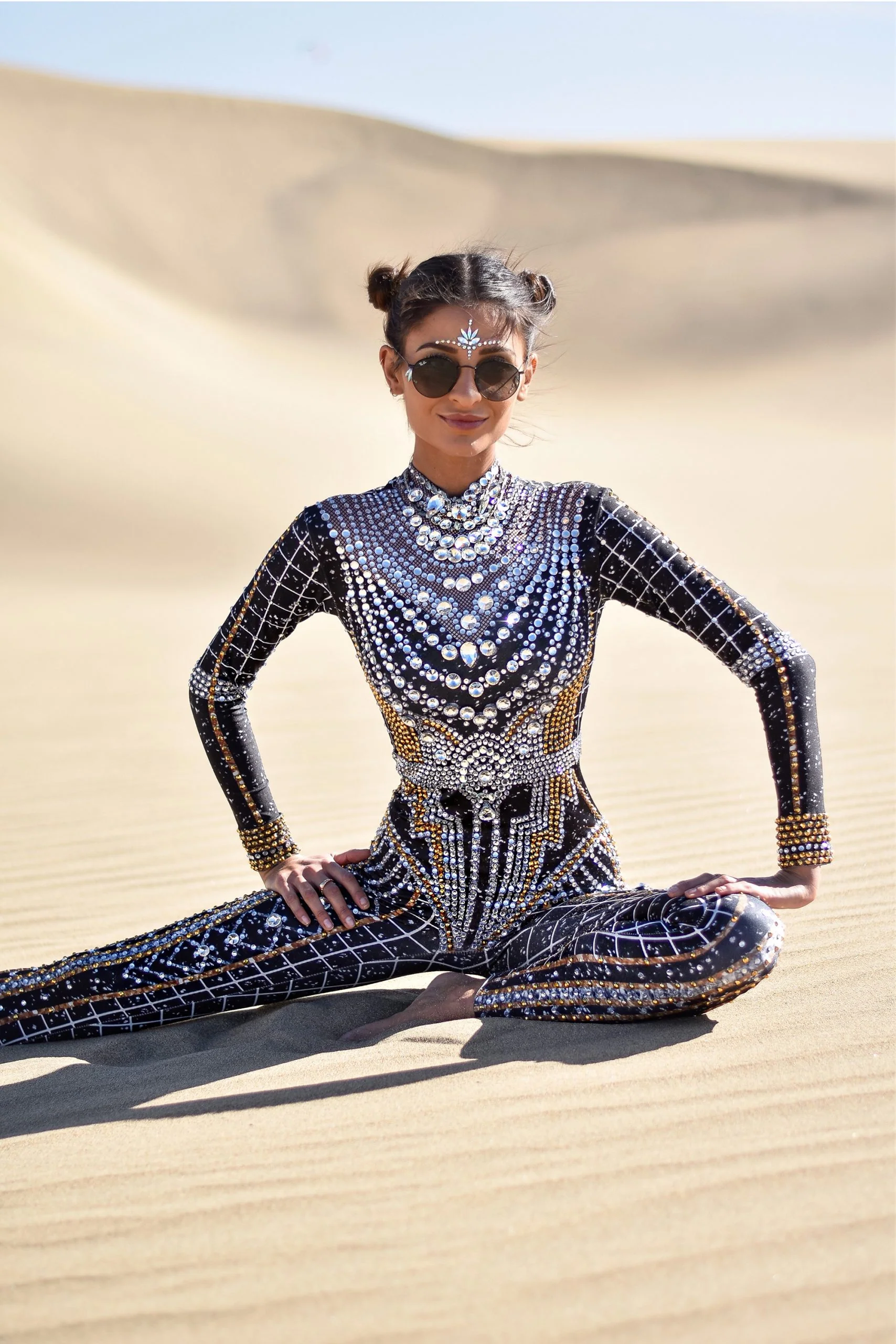 Dominique luxury rhinestone jumpsuit - Image 4