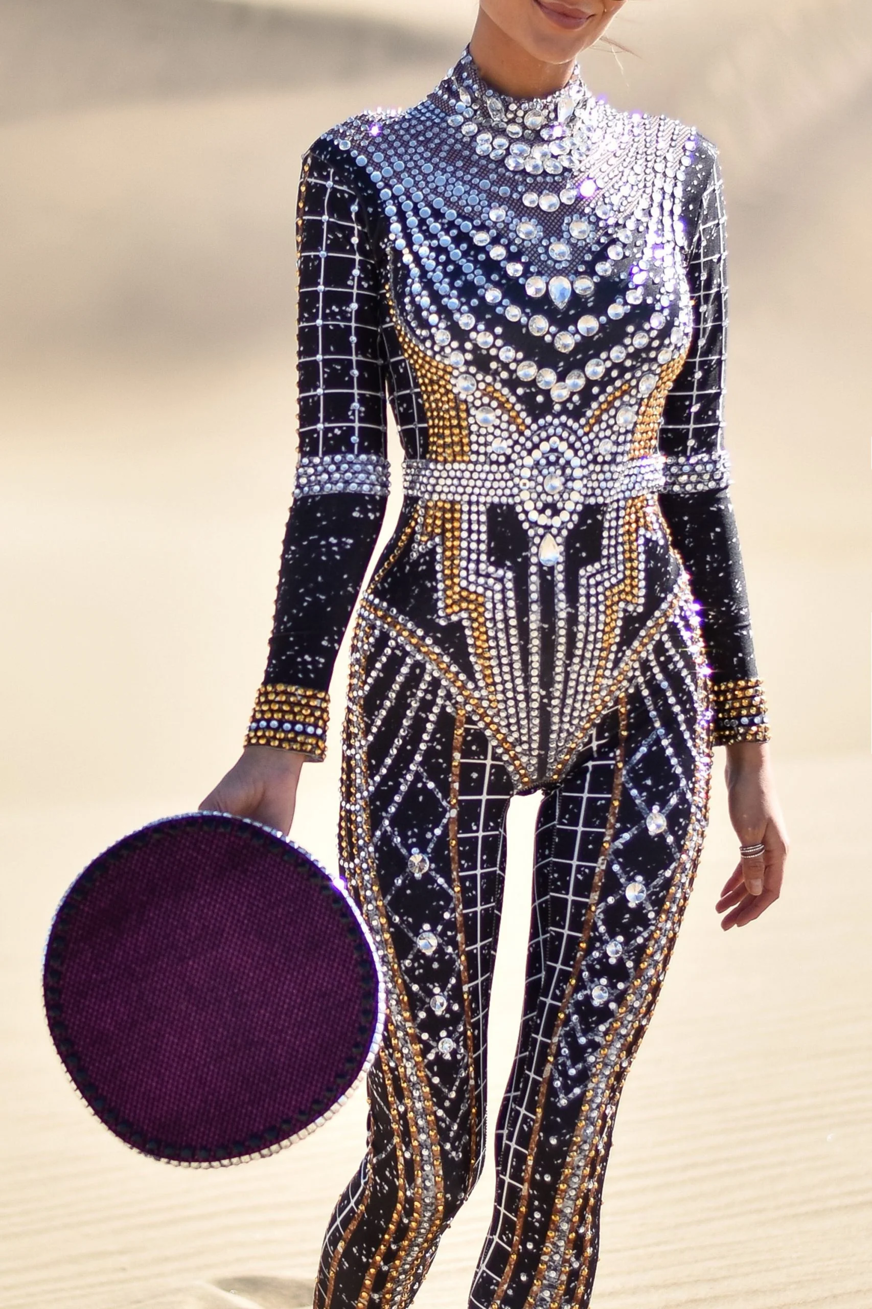Dominique luxury rhinestone jumpsuit - Image 5