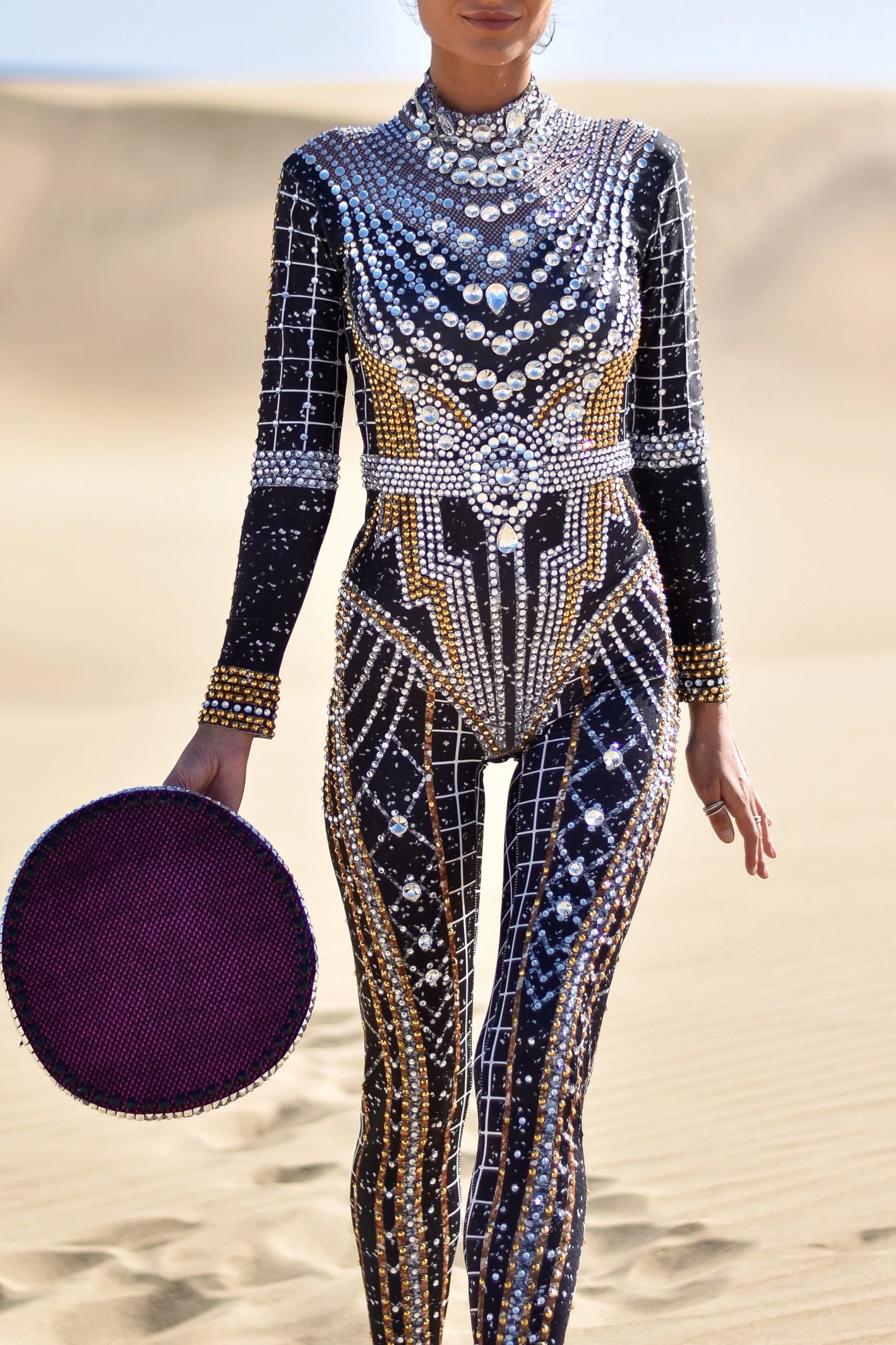 Dominique luxury rhinestone jumpsuit - Image 6