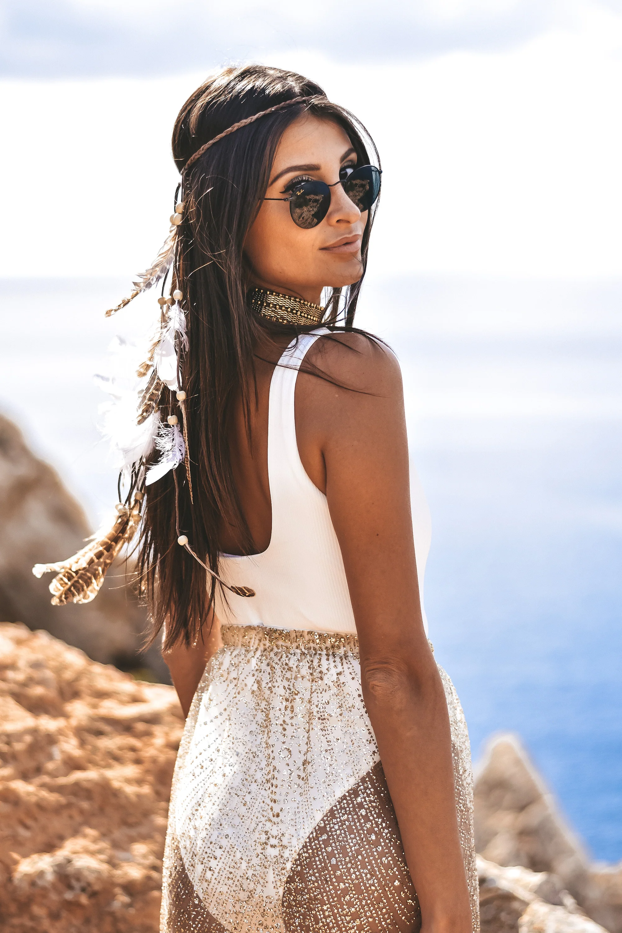 Feather headband Boho Style - Image 2