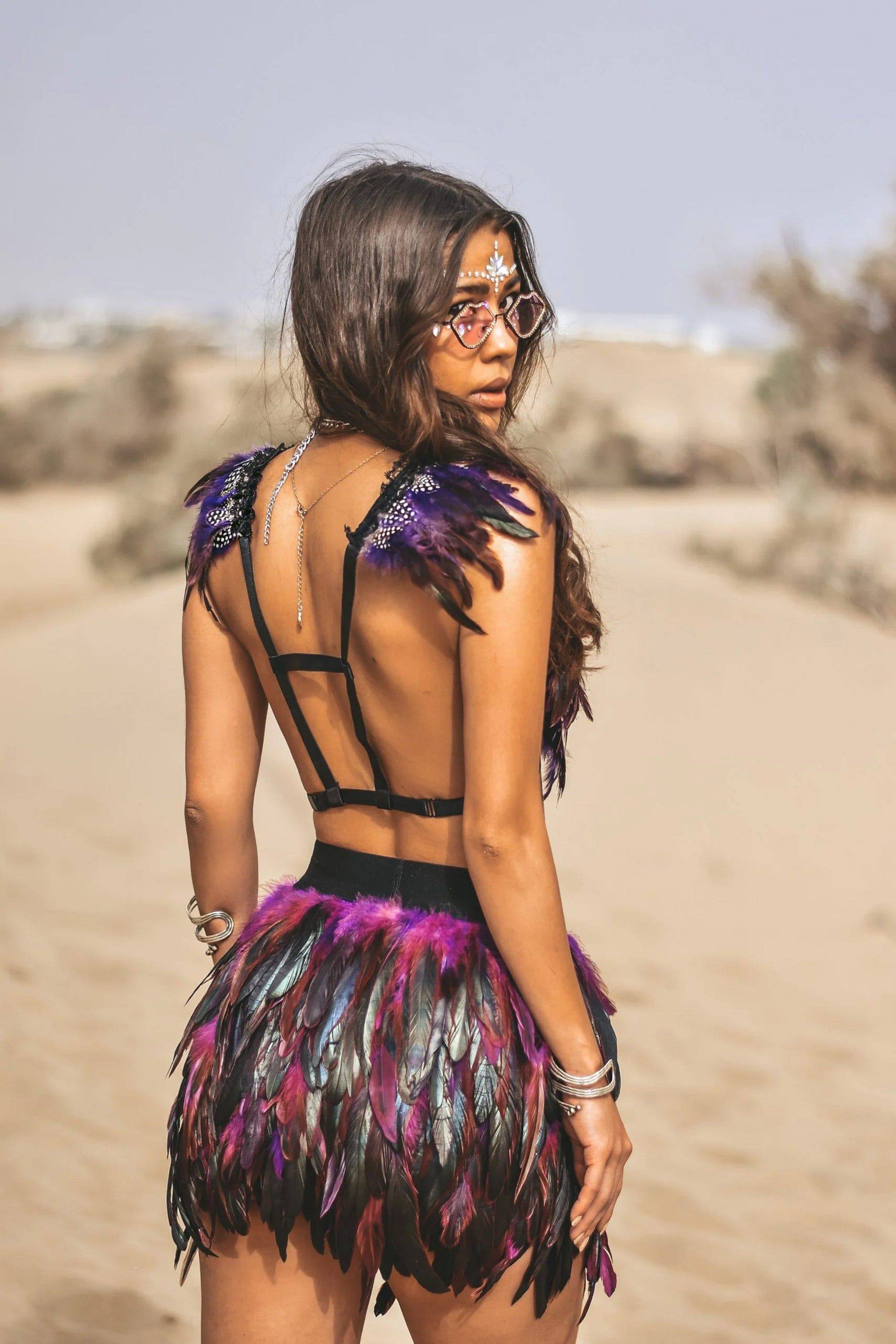 Feather skirt purple - Image 3