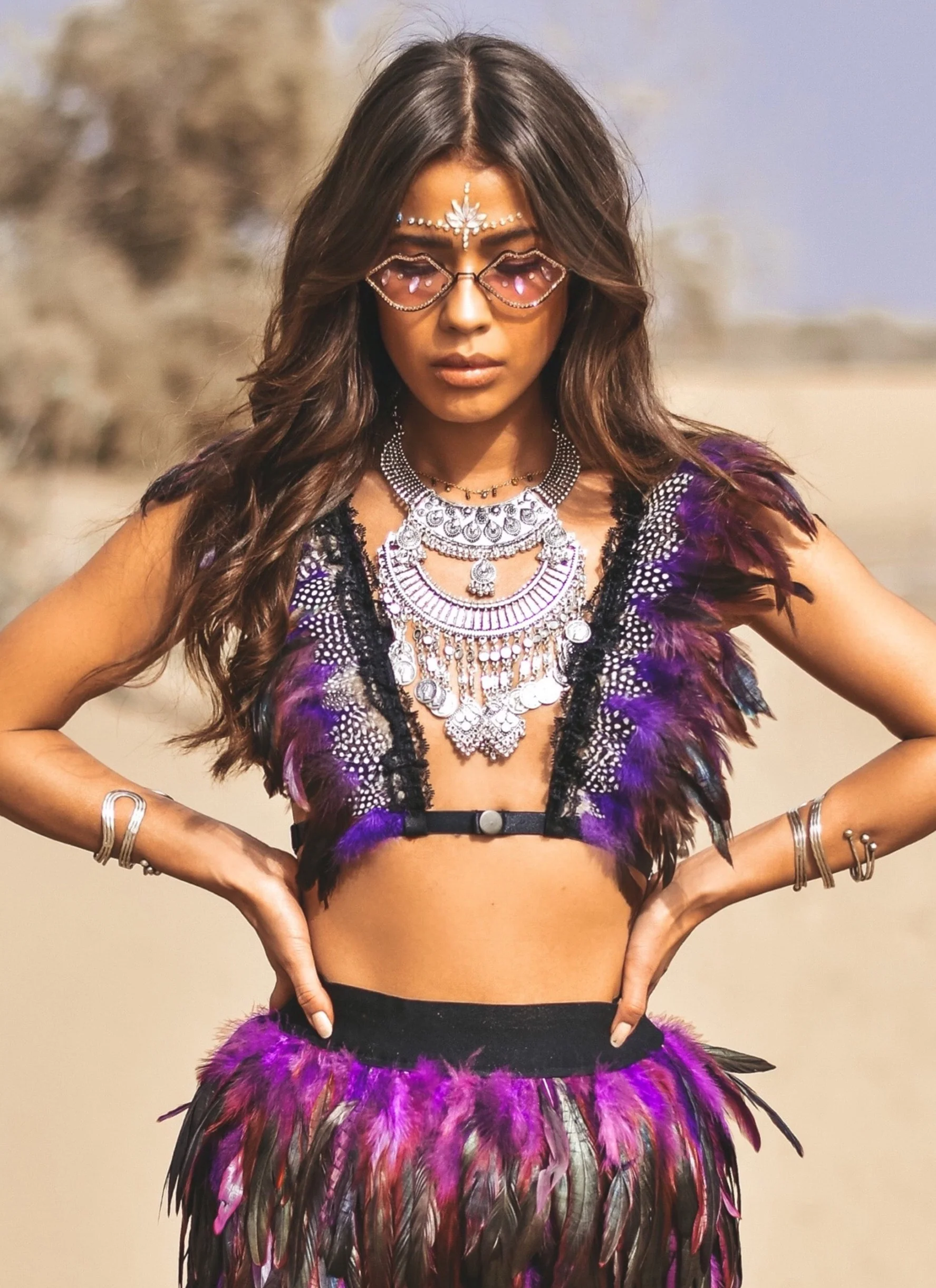 Feather top purple