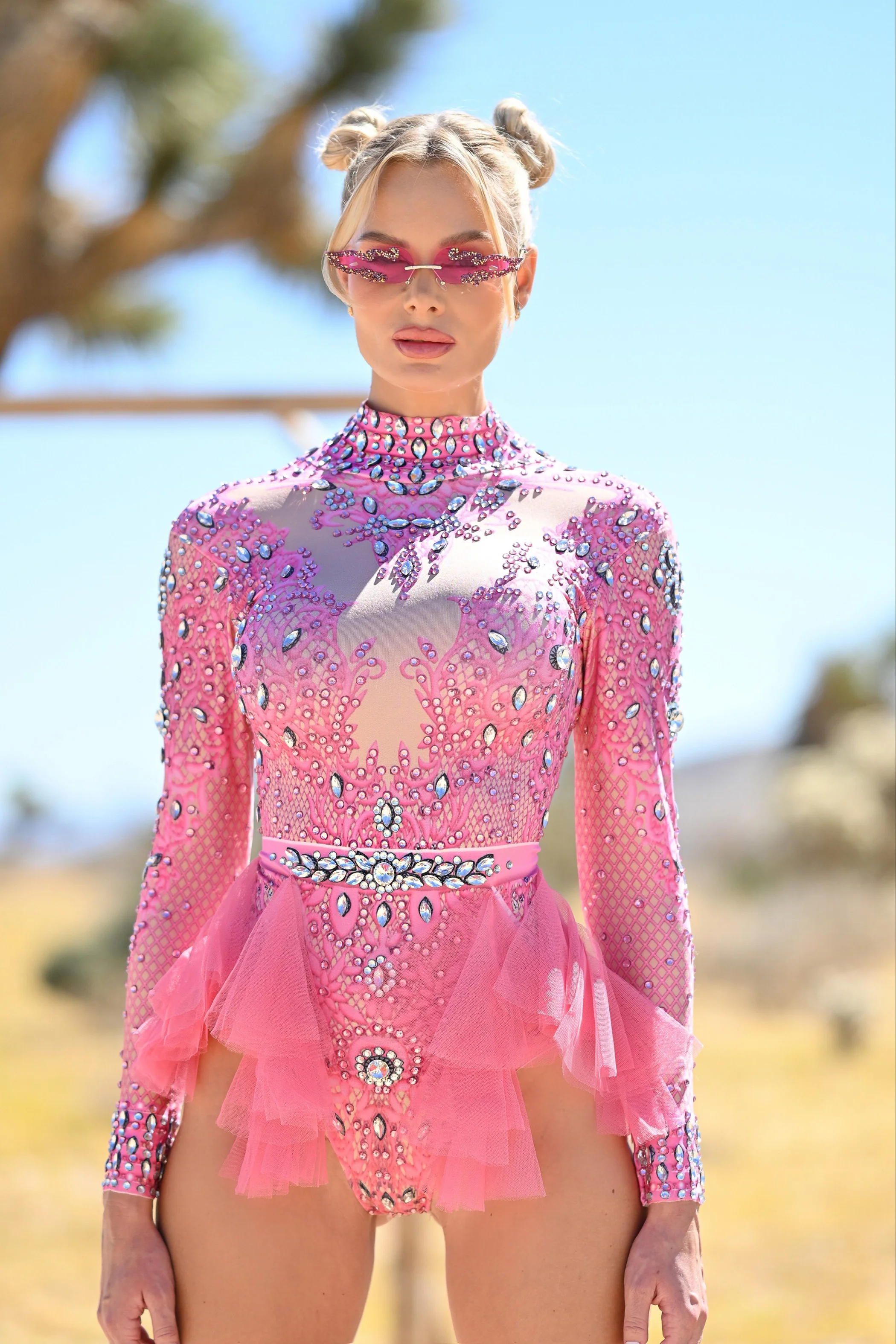 Frida rhinestone bodysuit pink - Image 6
