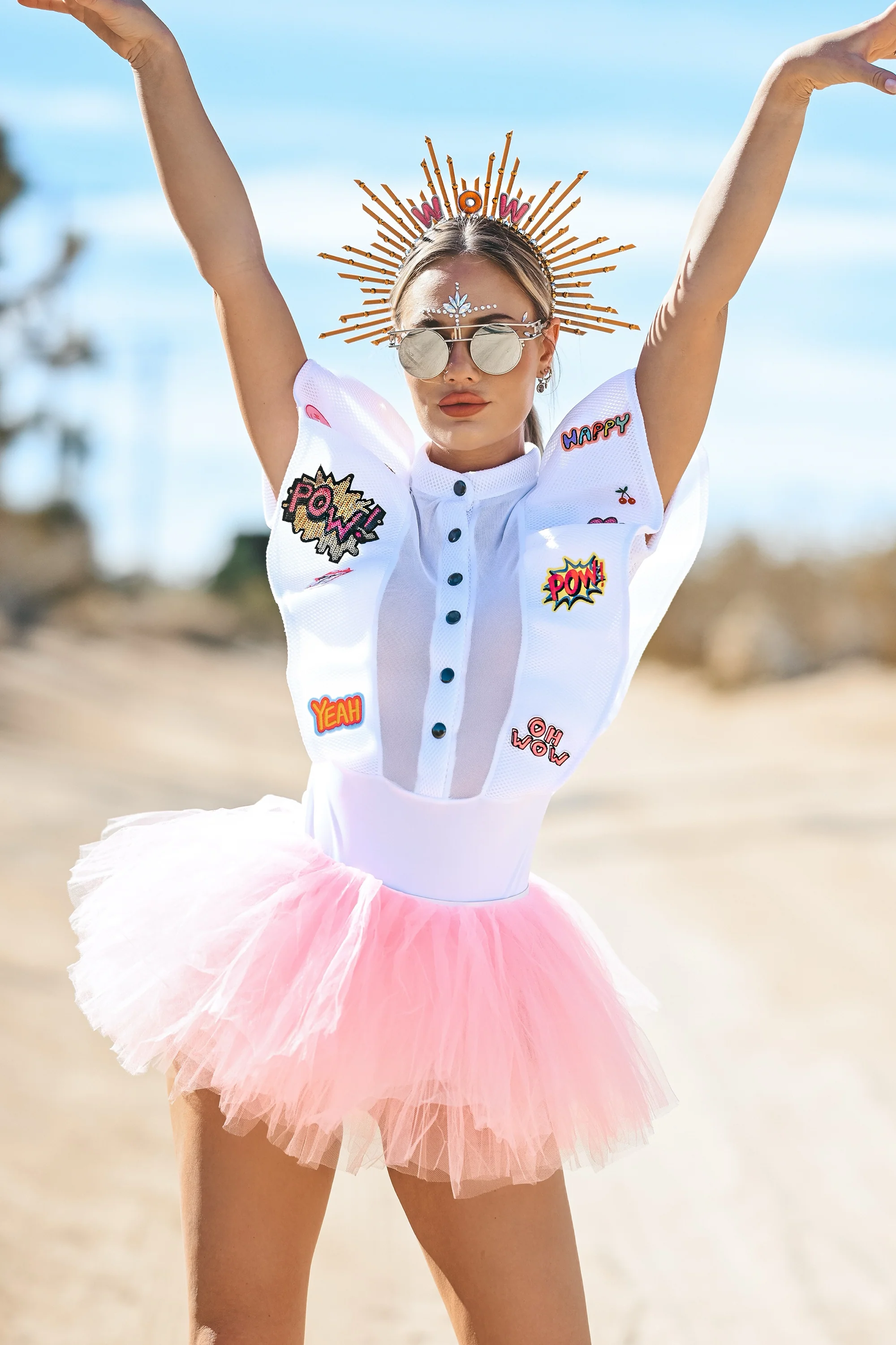 Happy smile bodysuit white - Image 9