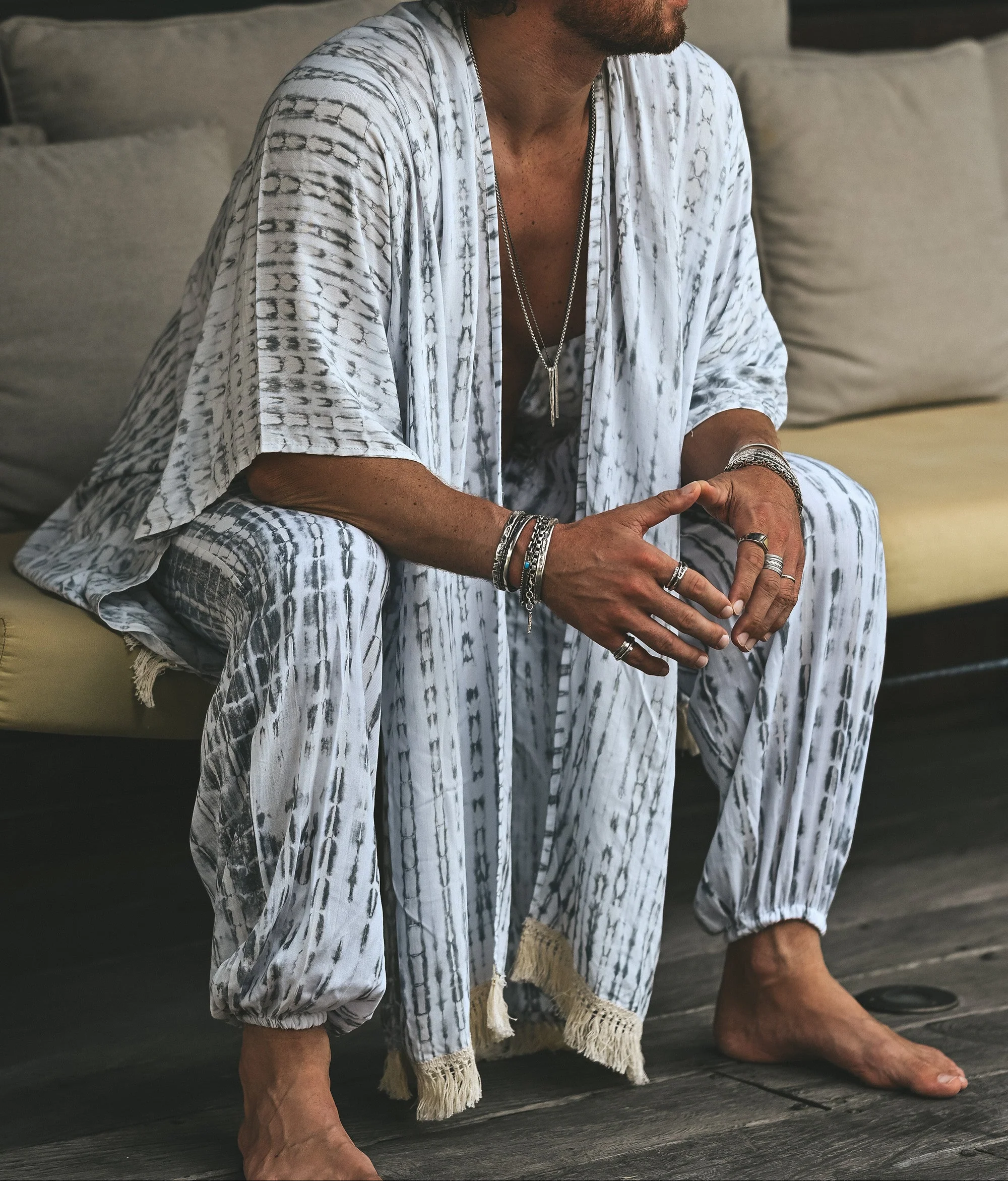 Itsunú bohemian kimono set grey - Image 3