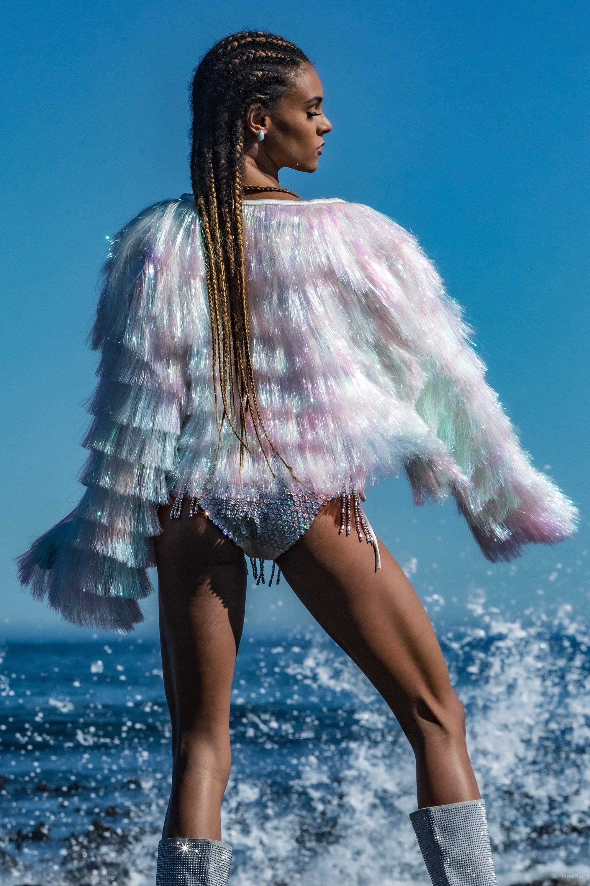 Izza fringe party jacket white - Image 4