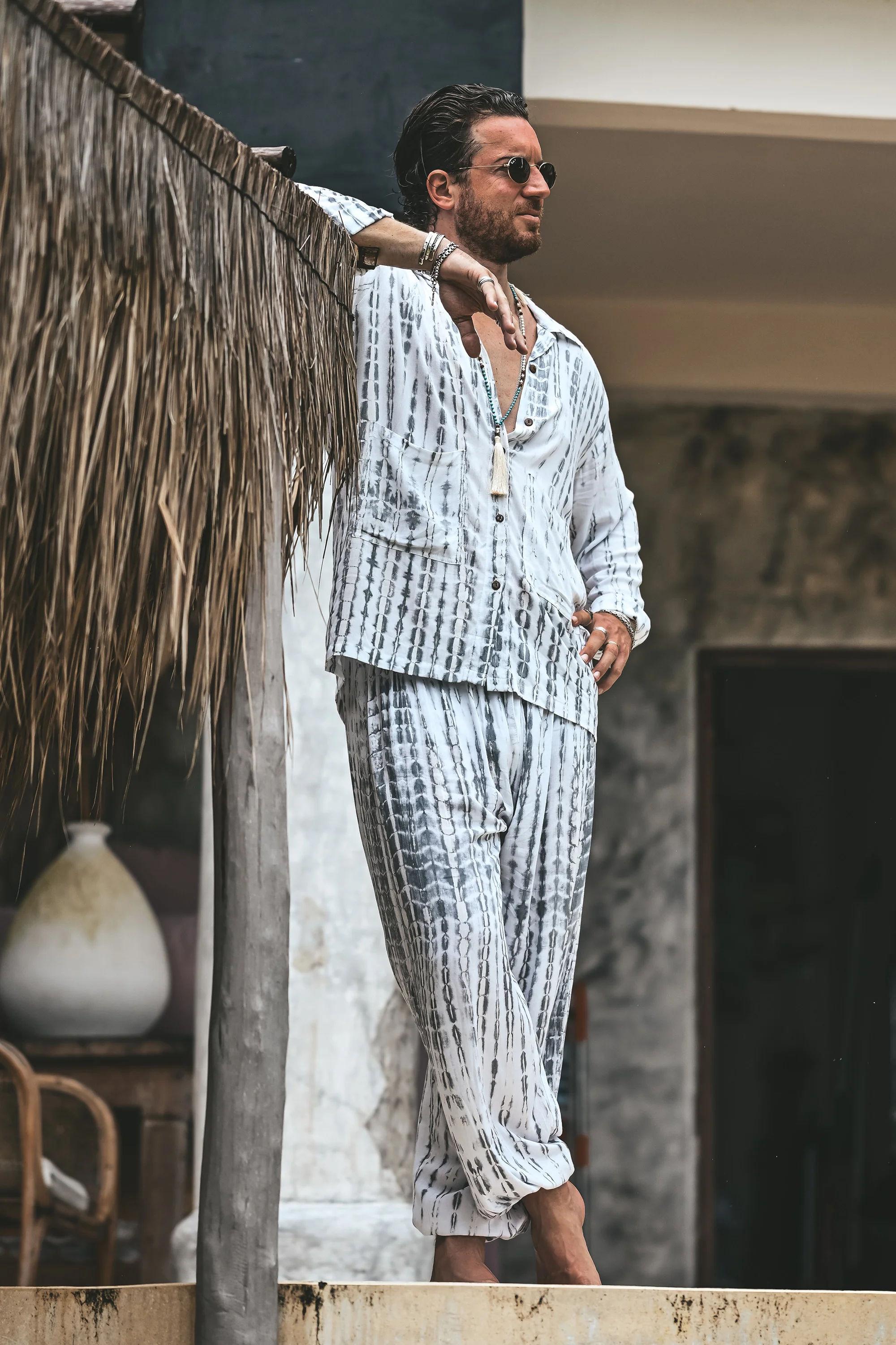 Magali boho resort set grey - Image 3