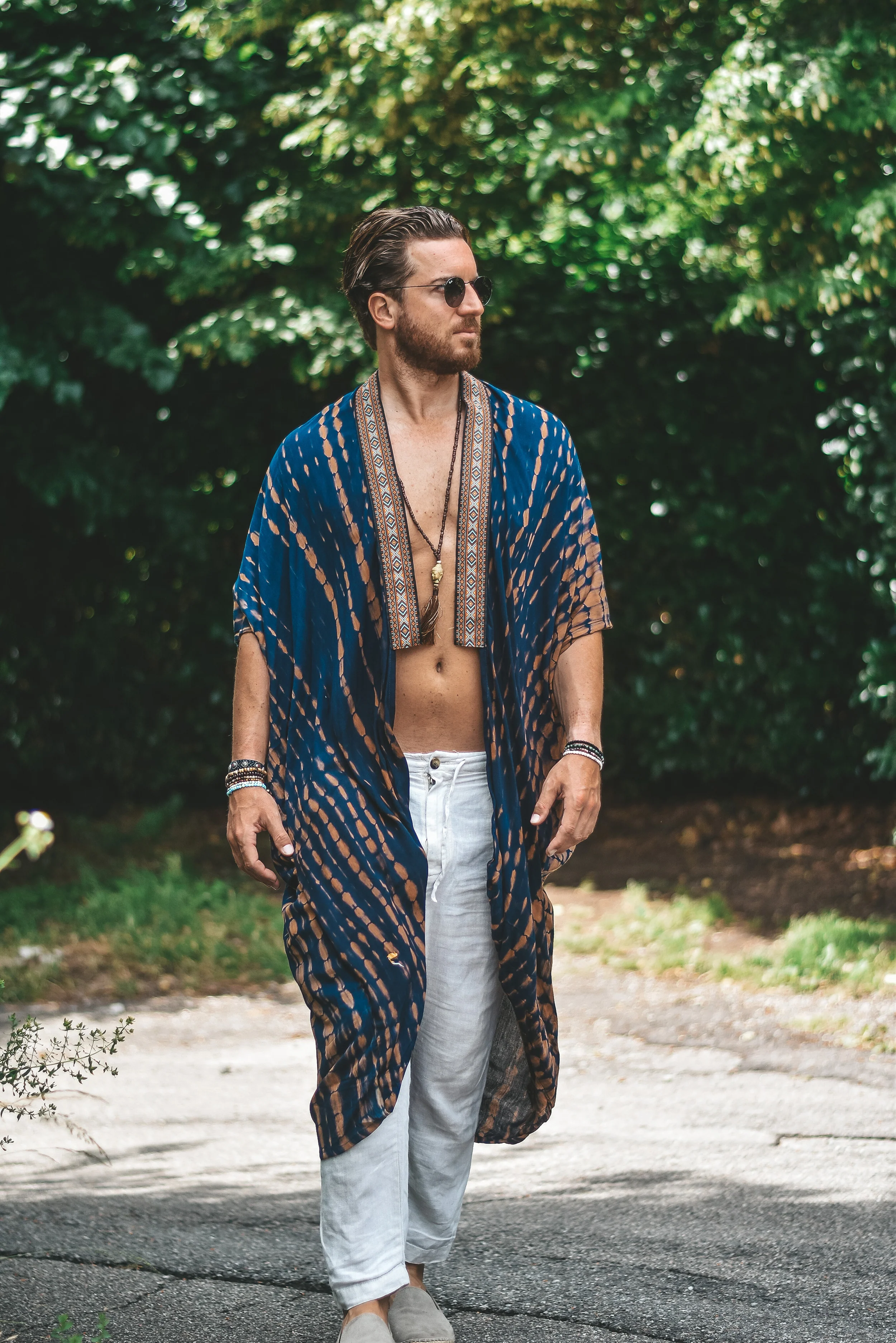 Maggiore Jacard Kimono Blue - Image 3
