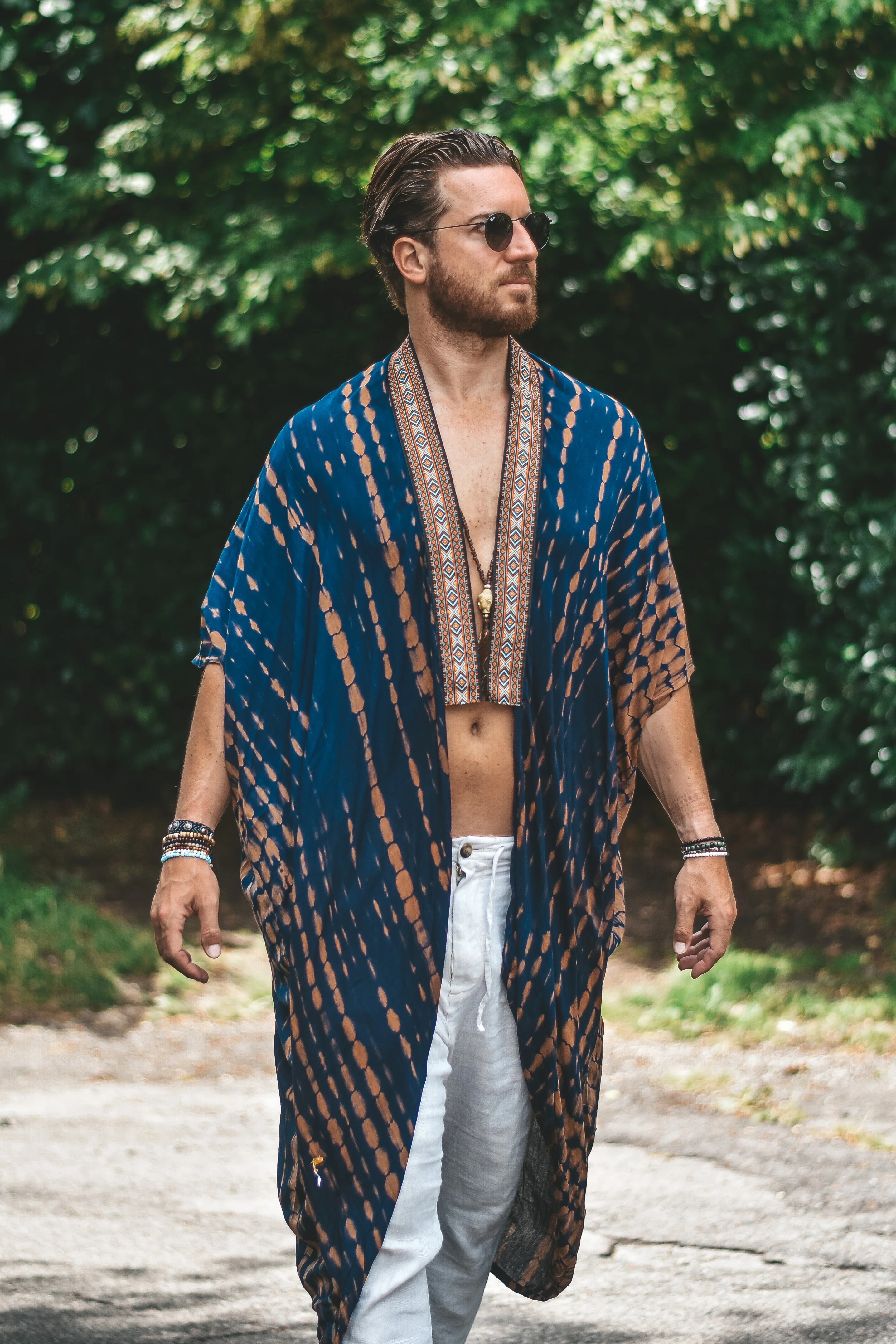 Maggiore Jacard Kimono Blue - Image 4