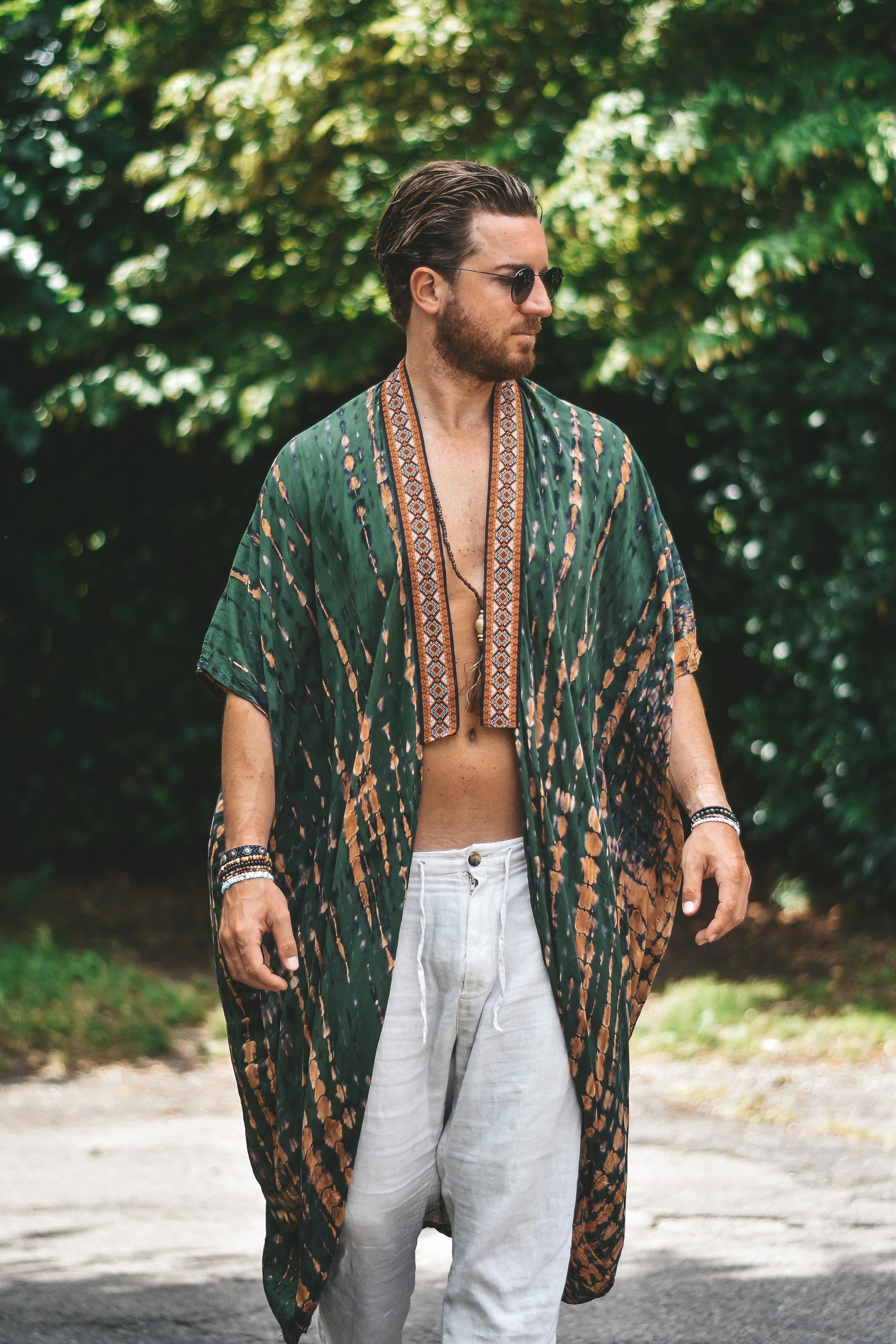 Maggiore Jacard Kimono Green - Image 10