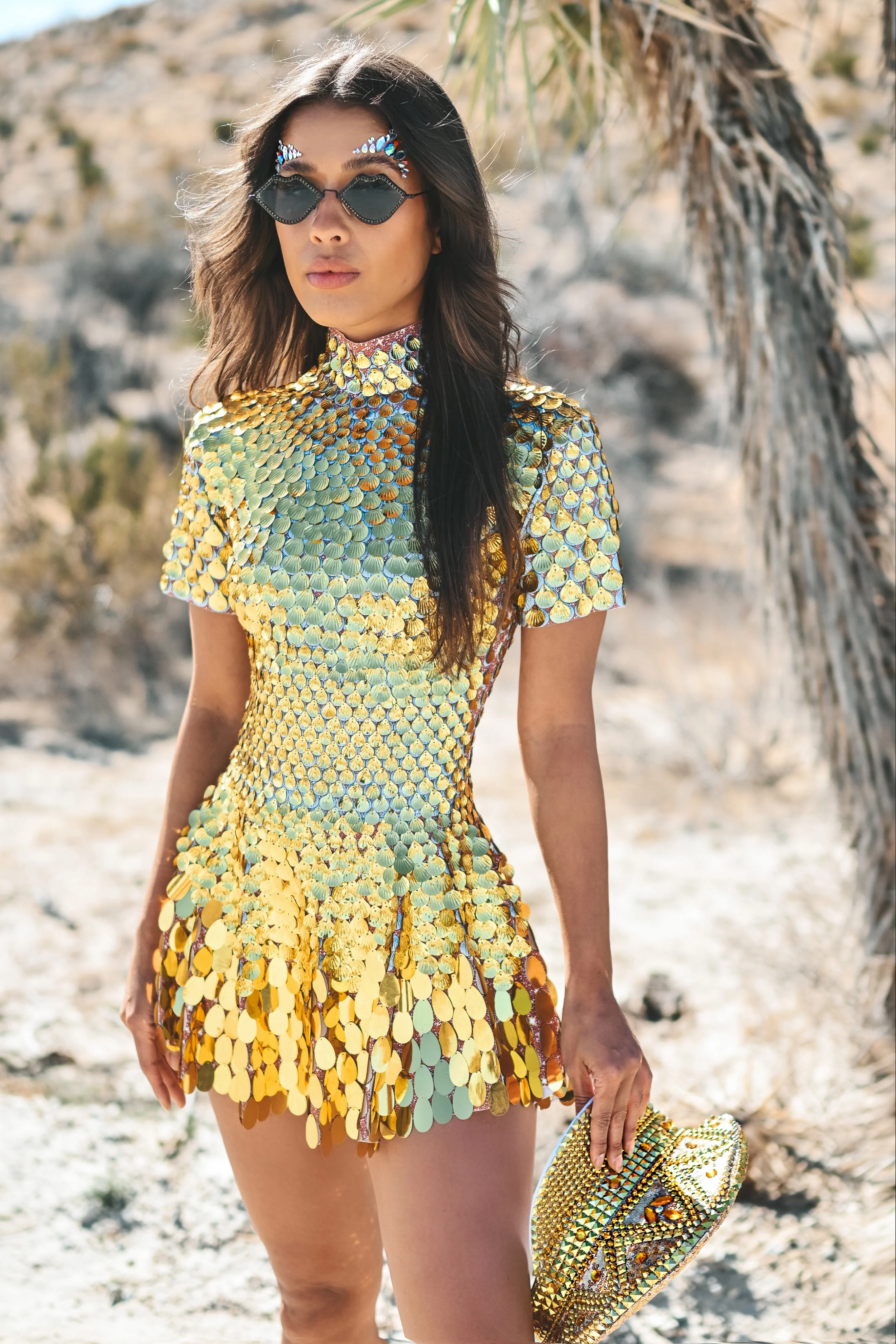 Melanie metallic party dress gold - Image 10