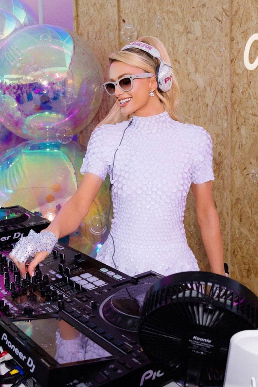 Melanie metallic party dress white - Image 13