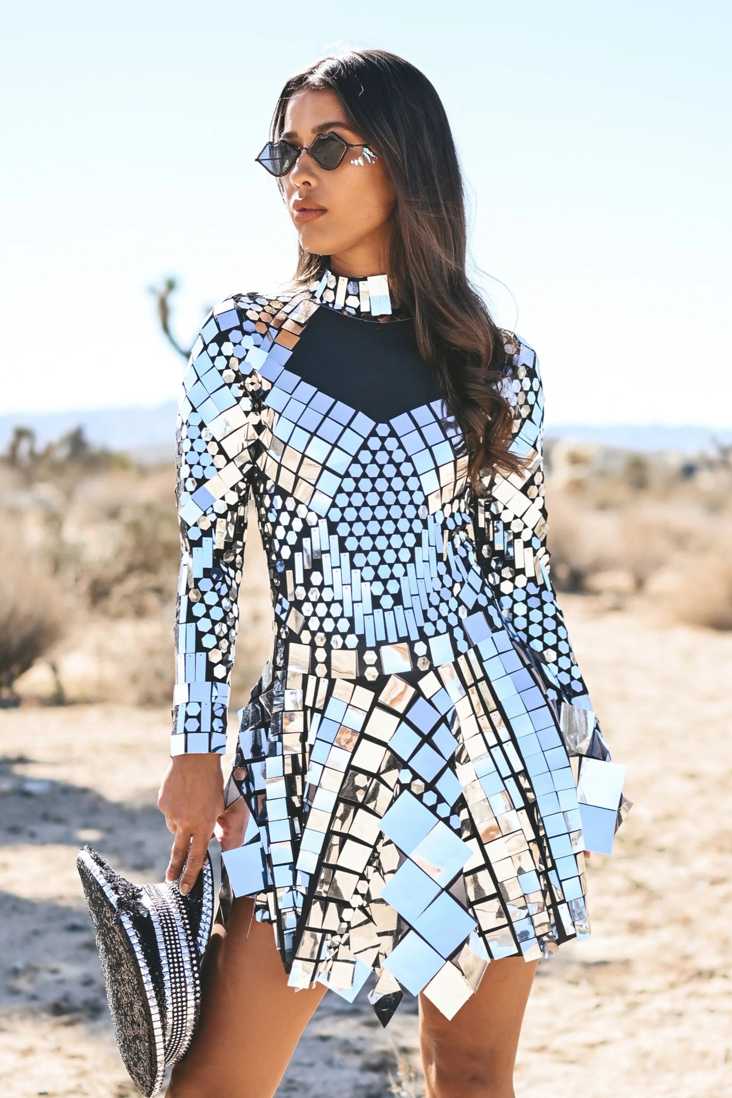 Micaela mirror dress black - Image 16