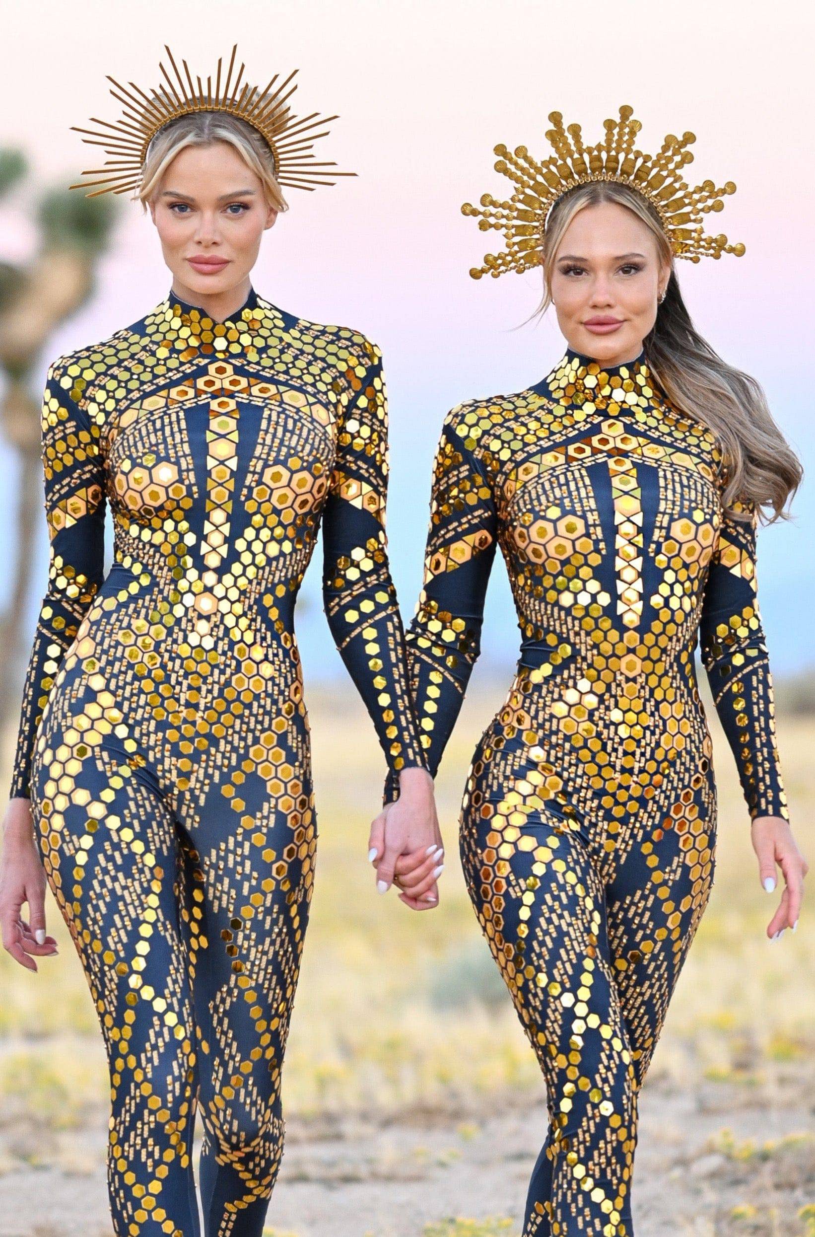 Micca mirror festival jumpsuit gold - Image 15
