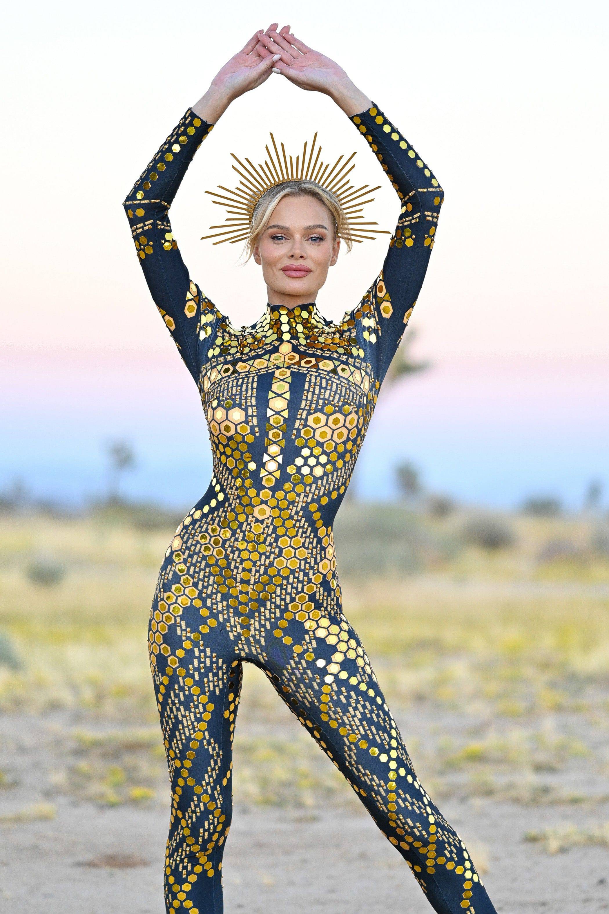 Micca mirror festival jumpsuit gold - Image 16
