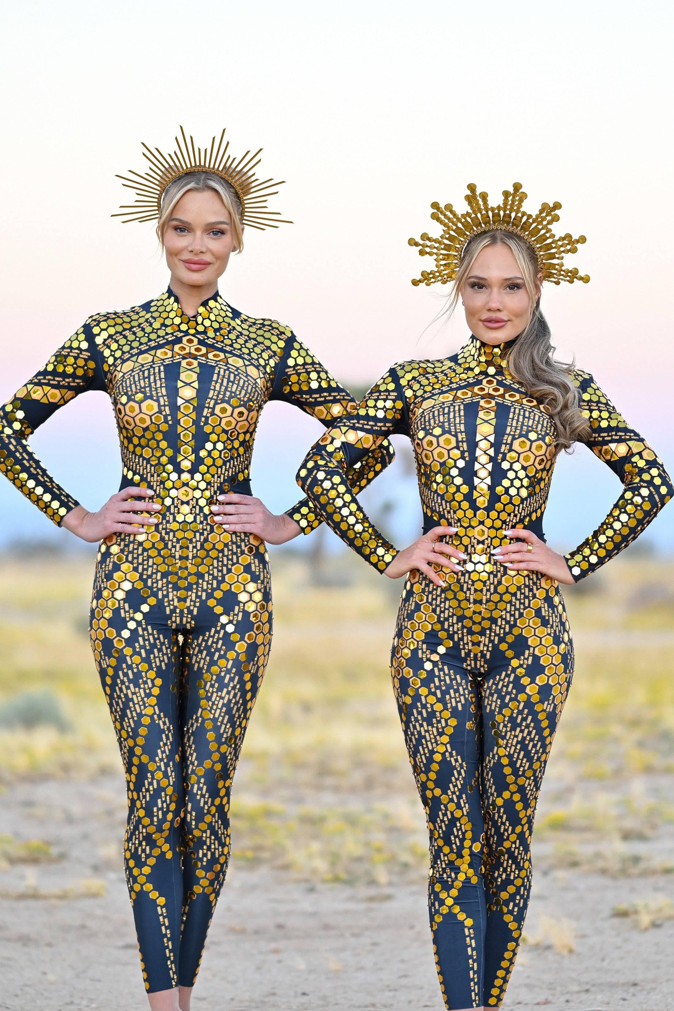 Micca mirror festival jumpsuit gold - Image 19