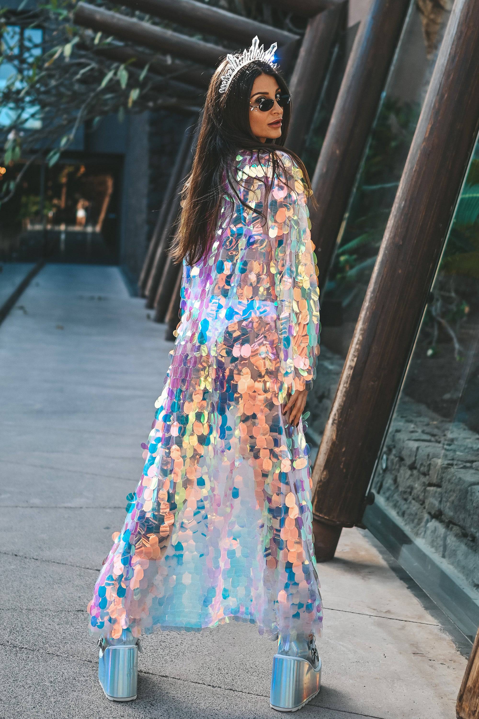 Sequin disco kimono multicolour - Image 4
