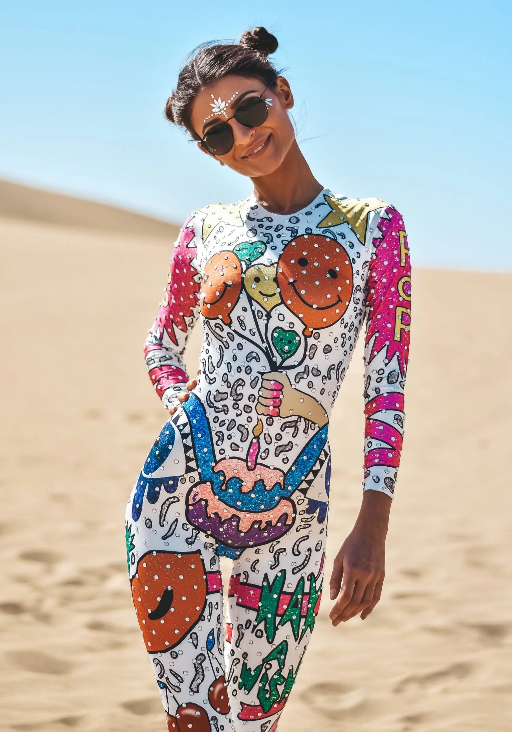Smiley rhinestone festival jumpsuit - Image 14