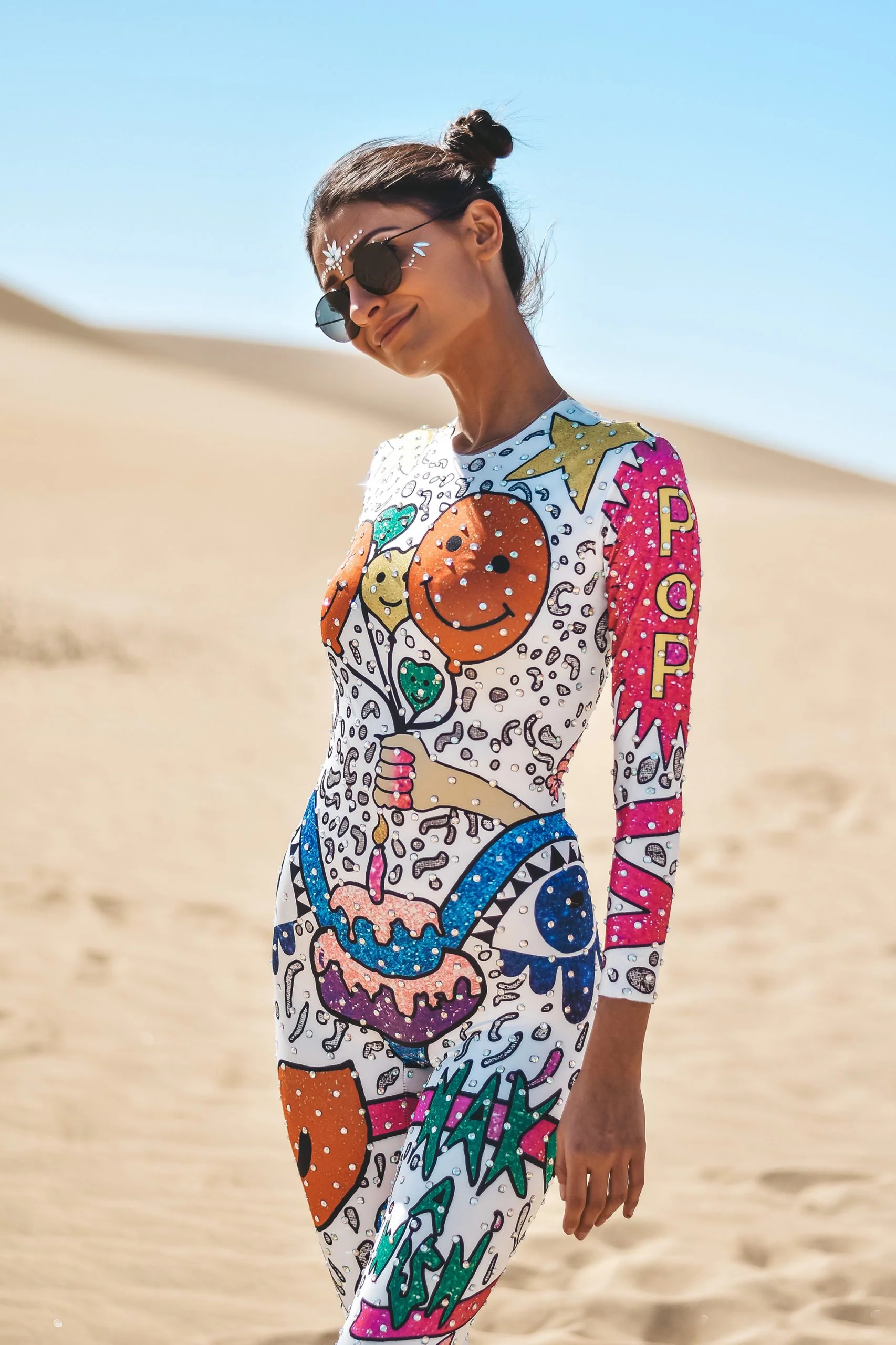 Smiley rhinestone festival jumpsuit - Image 4
