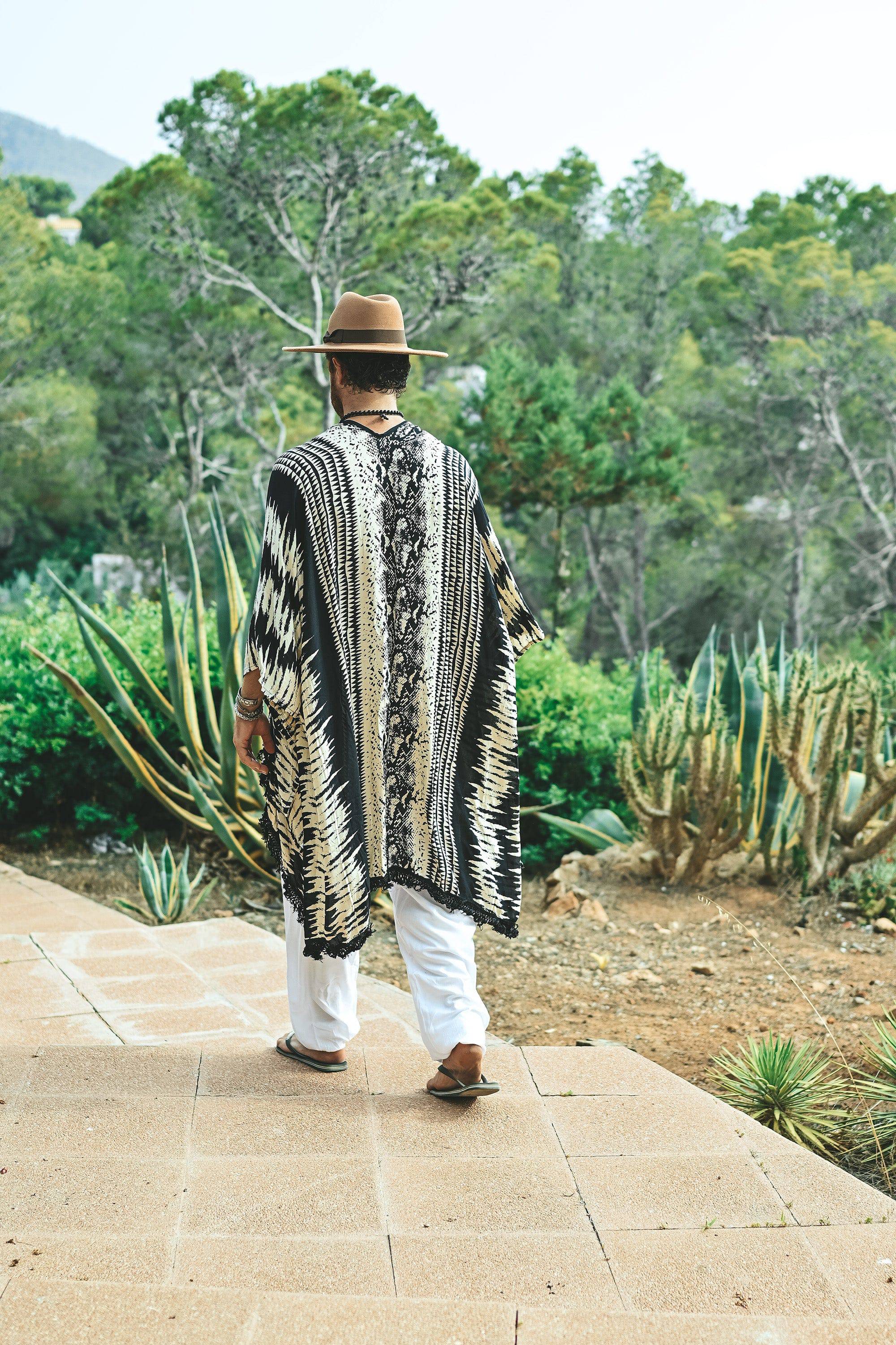 The Amondari Fringe Kimono Black - Image 18