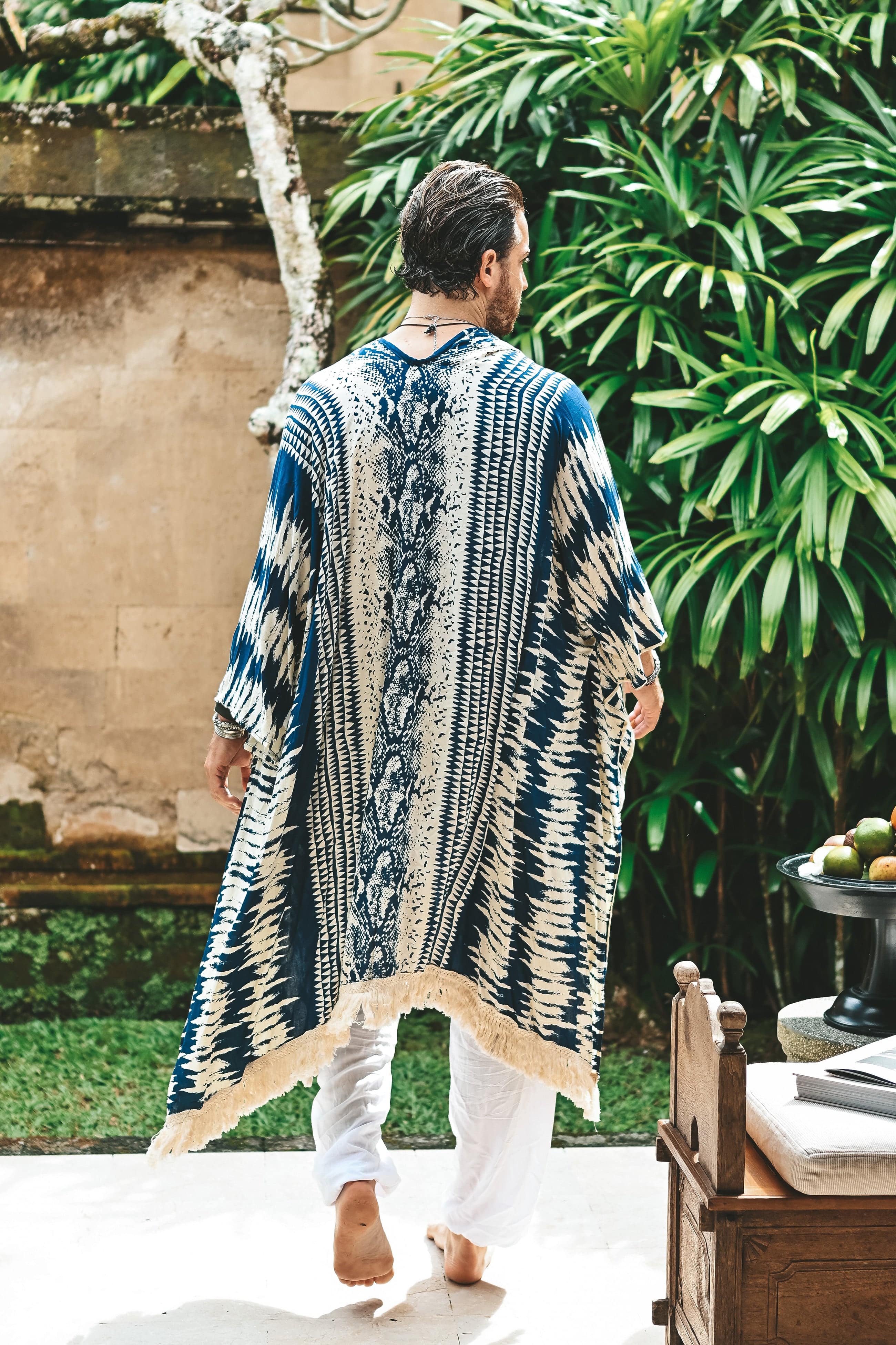 The Amondari Fringe Kimono blue - Image 9
