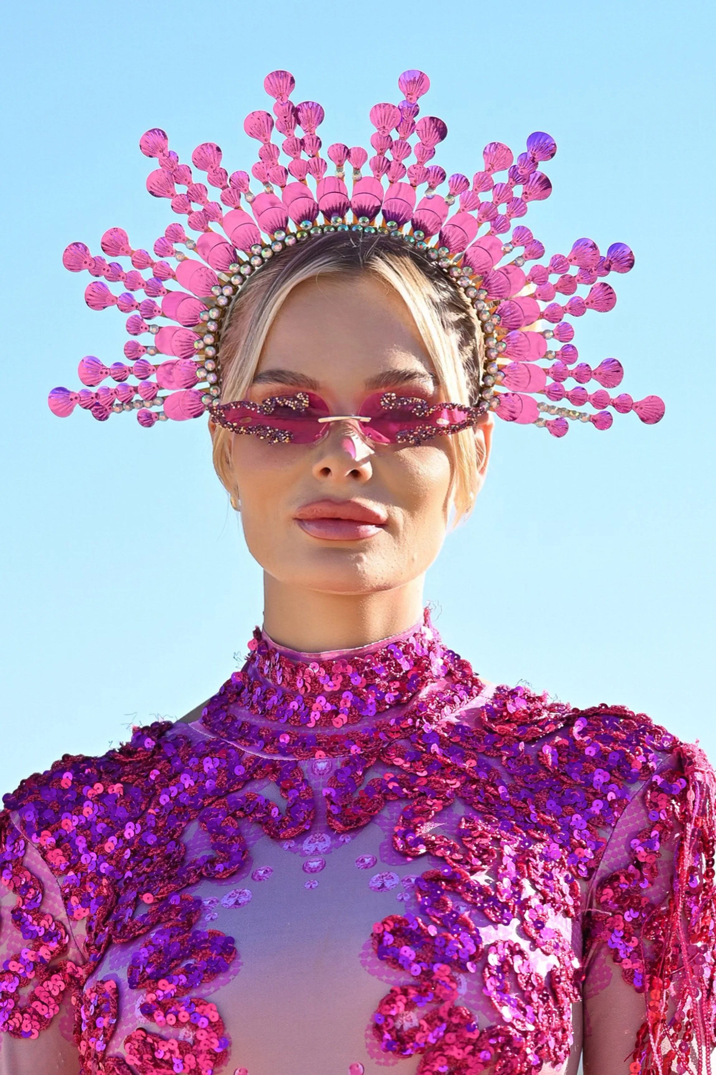 Wilma halo crown pink