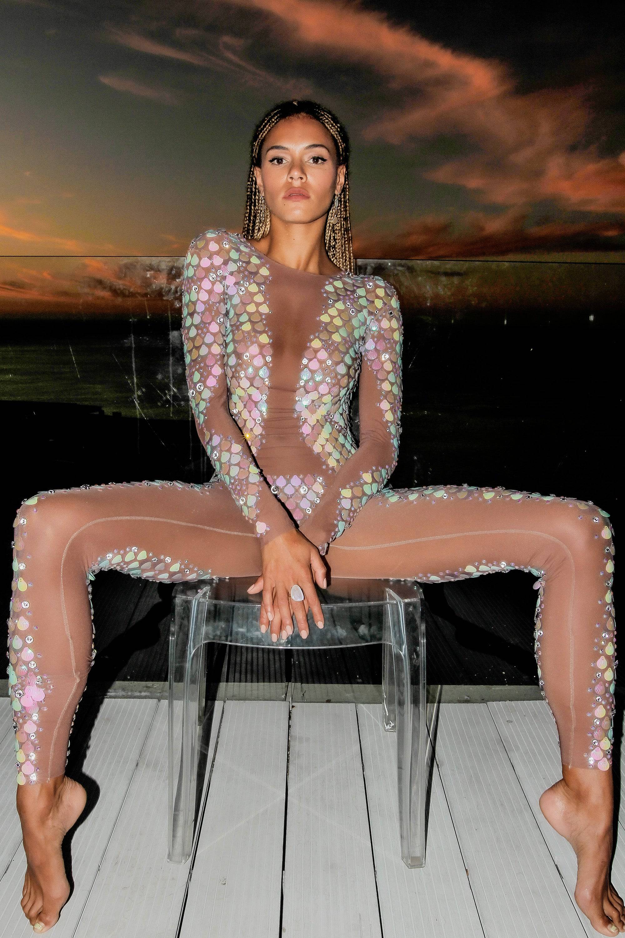 Zinnia sequin mermaid jumpsuit - Image 2